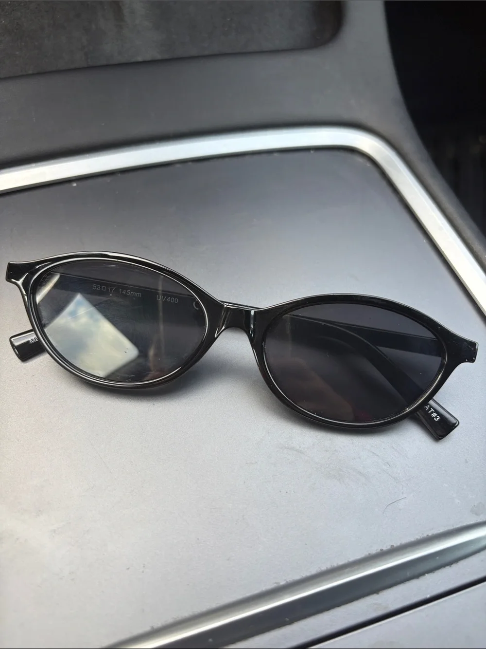 Princess Polly Black Oval Sunglasses